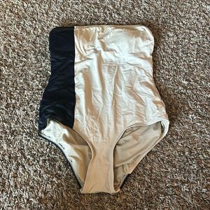 DKNY black & tan swimsuit, size 8